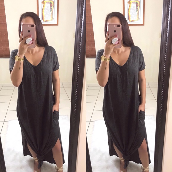 SOLD //  ‘MELODY’ Charcoal Maxi - Picture 2 of 4